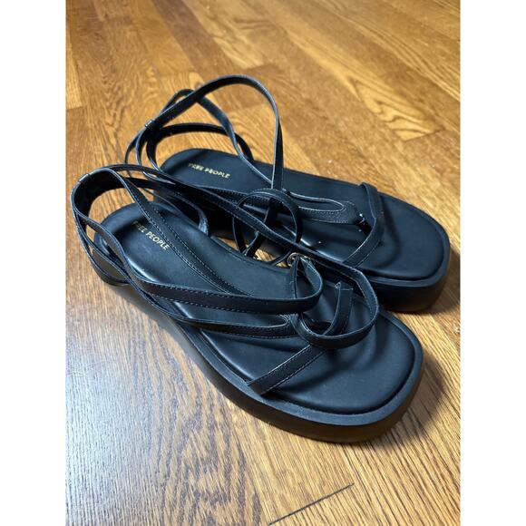 Free People Winnie Wrap Flatform Sandals Size 9 - Picture 1 of 6
